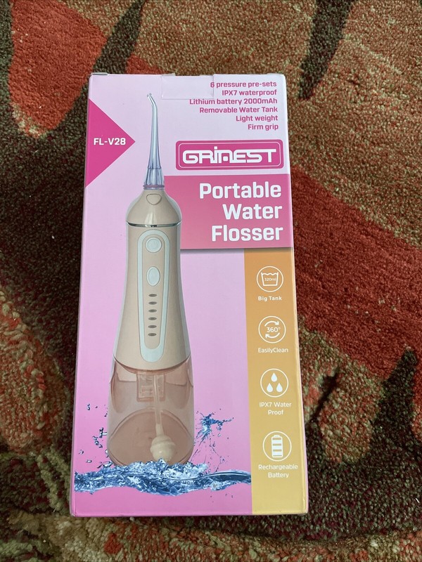 Water Dental Flosser Pick for Teeth,Grinest Cordless Water dental