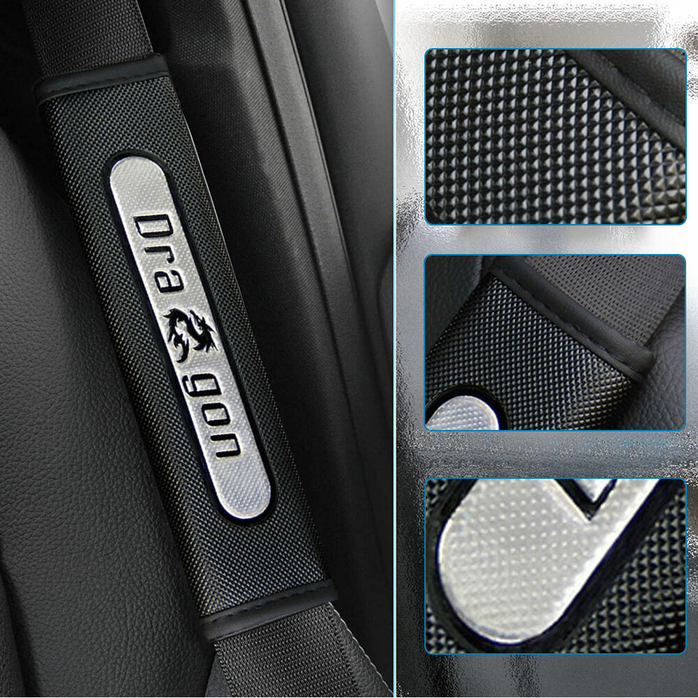 JULOPO 2Pcs Carbon Fiber Car Seat Belt Cover Car Seat Belt Pad Shoulder Protector