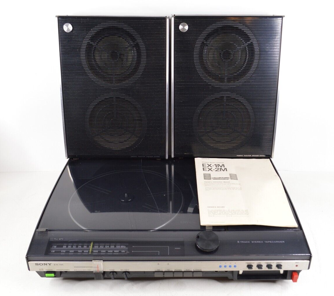 Sony EX-1M Record Player AM/FM Radio 8-Track Recorder w Sony EX-1M Record Player AM/FM Radio 8-Track Recorder w