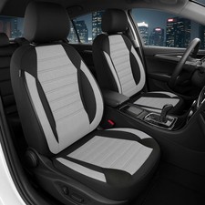 2x Sitzbez&uuml;ge passend f&uuml;r Mercedes M Klasse W163 ab 1997-2005 (Schwarz-Wei&szlig;)