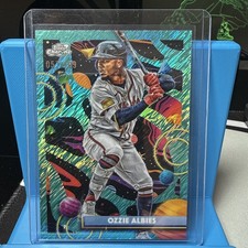 2025 Aqua Equinox Refractor Ozzie Albies /199 Atlanta Braves #109