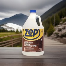 Zep Wood Deck & Fence Pressure Wash Cleaner Concentrate 128oz, makes 20 gallons!