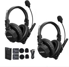 SYNCO Wireless Intercom Headset System 2 Person Dual Ear 500m Noise Cancel - NIB