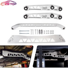 Silver Rear Lower Control Armsubframe Brace Tie Bar For Honda Civic Eg 92-95