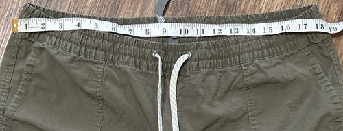 Vuori Womens Ripstop Pants Size XL Olive VW450 Drawstring Cotton Raw Hem Read - Picture 8 of 10