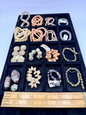 .5 Lbs Glass Beads Mix Beige Pink Statement Focal Jewelry Artisan Bulk Lot