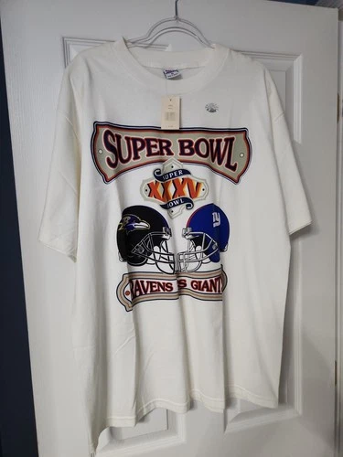 Baltimore Ravens Super Bowl XXXV Shirt Original Ticket Never Worn Shirt