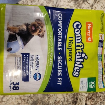 New!  152 New Comfitables Disposable Dog Diapers, 4 packages. Size XS 38 count