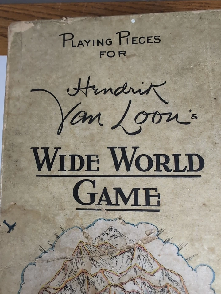 复古 Hendrik Van Loon's Wide World Game 1933 Parker Brothers 著。 无板 — 第 2/4 张图片