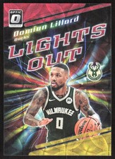 8768F 2023 Optic #1 Damian Lillard Lights Out Red/Gold International #/99