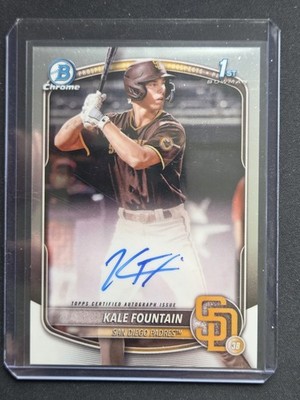 2025 Bowman Chrome 1st Auto Kale Fountain CPA-KFO Padres