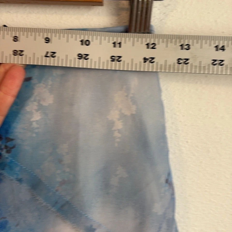 Falda midi asimétrica floral azul Topshop talla 4 Foto 3 de 4