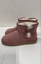 Koolaburra by UGG Victoria Mini Mauve Suede Bow Boots Women's Size 8
