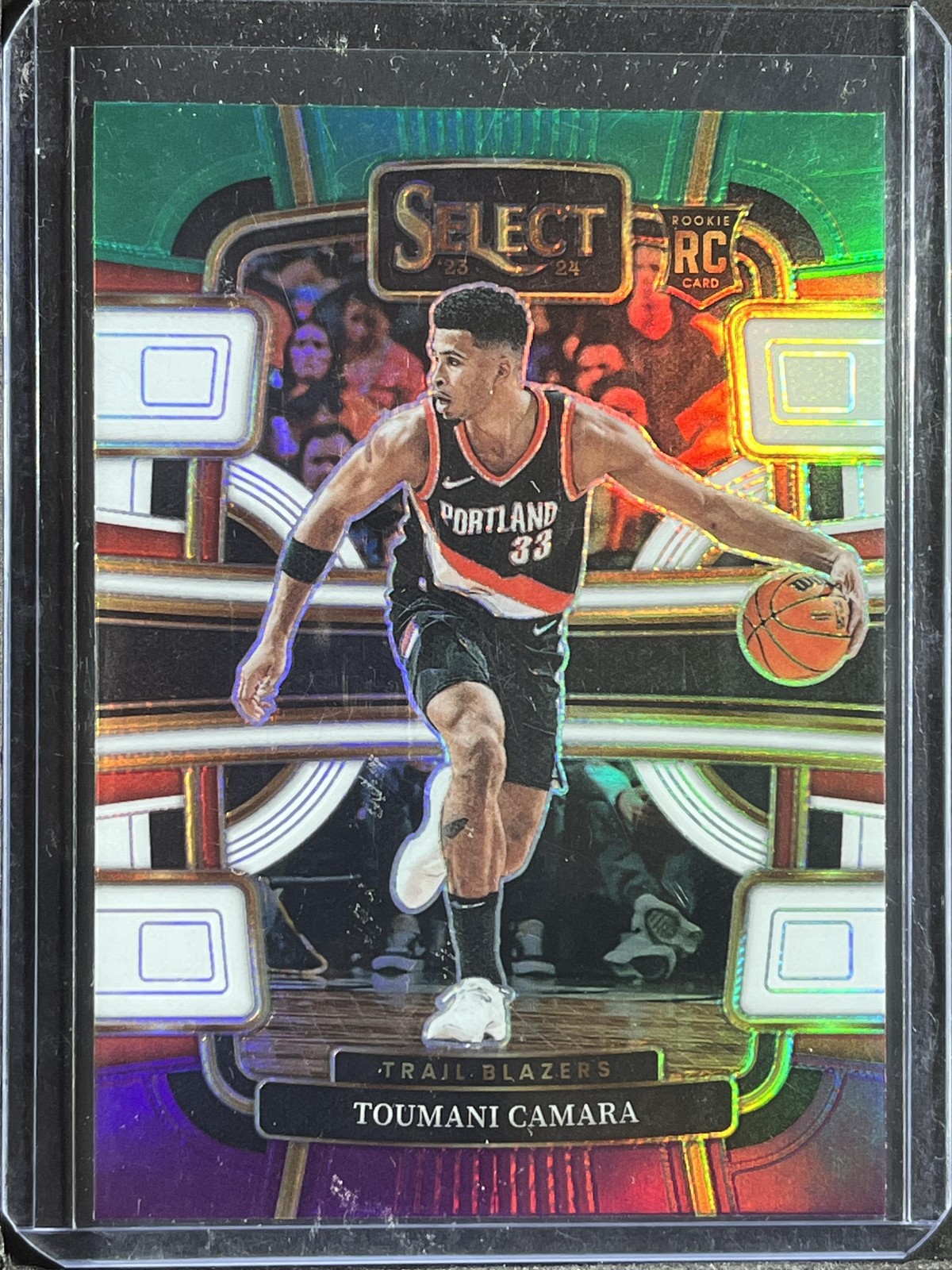 2023-24 Panini Select #81 Toumani Camara Green White Purple Prizms 250009