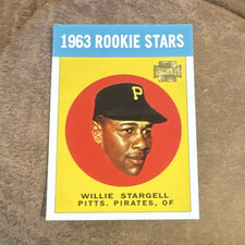 Topps 1963 Rookie Stars Willie Stargell Rookie Card #553 Pittsburgh Pirates. rookie card picture