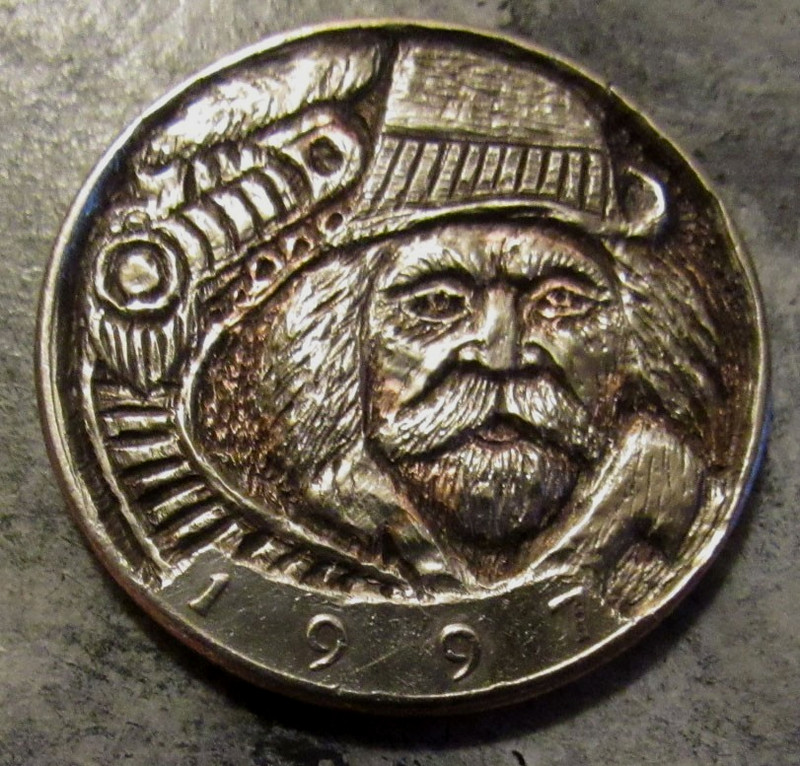 Deep Carved Hobo Nickel, Kennedy Half, The Frenchman