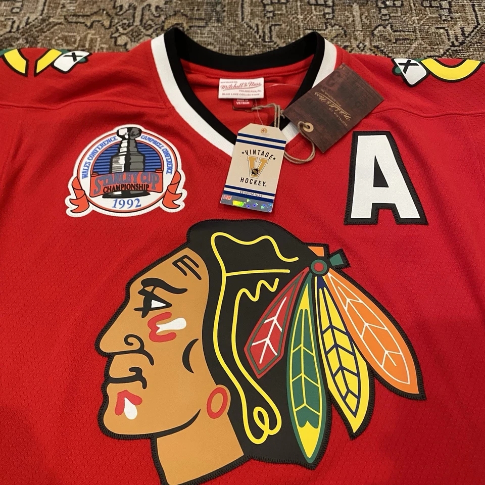 Camiseta Mitchell & Ness Chicago Blackhawks CHRIS CHELIOS Roja Retro 91-92 Talla Pequeña Foto 4 de 4