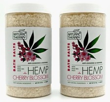 Natural Therapy Pure Hemp Cherry Blossom Mineral Bath Salts, 2-Pack 37 oz 