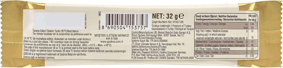 Godiva Chocolatier Bar Masterpieces Milk Caramel 32G ( pack of 2) Free shipping - Image 4 of 4