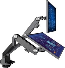 AVLT Dual Monitor Arm 17-35" Desk Mount VESA Adjustable Black Heavy Duty