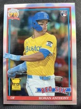 2026 Topps Chrome Roman Anthony RC 75th Anniversary Refractor Red Sox Rookie