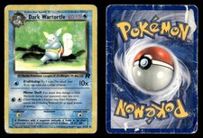 Dark Wartortle 46/82 Unlimited Uncommon Team Rocket Pokemon Card DMG