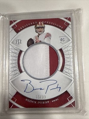 2022 Panini National Treasure Impressions Rpa Brock Purdy /99 No. TI-BPU