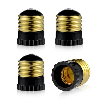 4 Pack E26 E27 to E17 Light Socket Adapter, Medium Screw to Intermediate Base