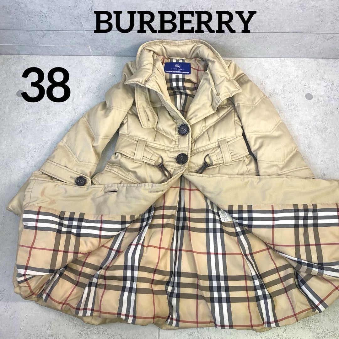 BURBERRY Size M A-Line Nova Check Down Coat 38