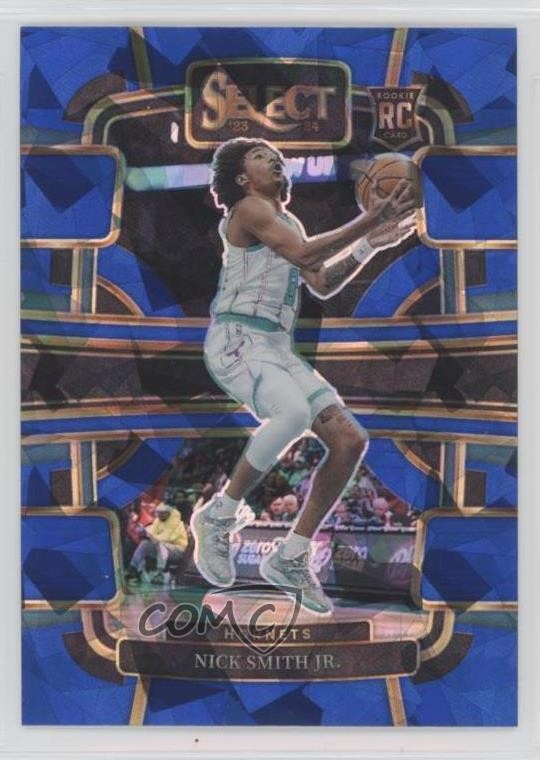2023-24 Panini Select Concourse Blue Cracked Ice Prizm Nick Smith Jr #89 12g7