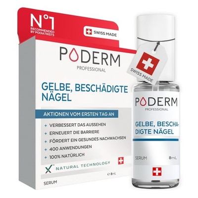 PODERM - Pflegeserum für verfärbte und beanspruchte Nägel - Verbessert das Ersch
