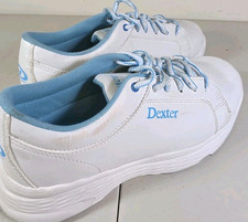 Dexter Raquel Womens Bowling Shoes White Wiith Blue Size 5.5