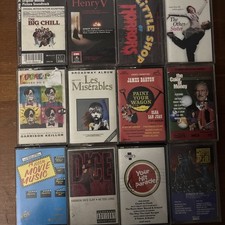 Lot Of 12 Casette Tapes Broadway , Movie , Mix