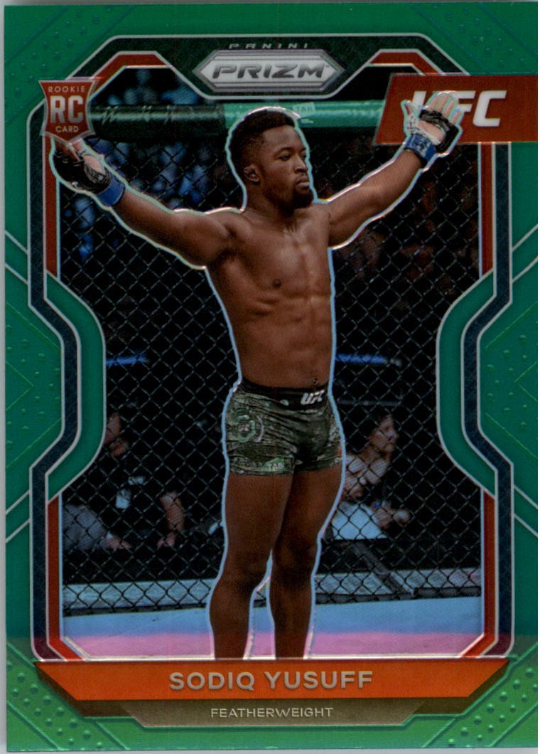 2021 Panini Prizm UFC Prizms Green #71 Sodiq Yusuff - UFC