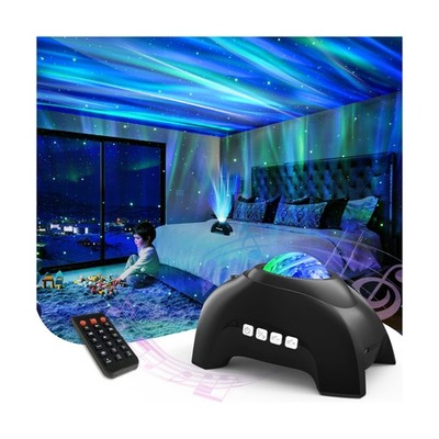 AIRIVO Northern Lights Aurora Projector, Star Projector Music Speaker, White ...