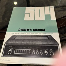McIntosh C504 Stereo Preamplifier Owners Manual Original 