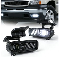 For Chevy 99-02 Silverado 2000-2006 Suburban Tahoe Led Driving Fog Lights Lamps