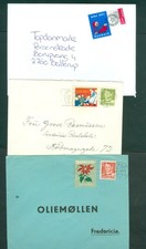 Denmark. 3 Covers 1949-1950-2011 With Christmas Seal. Postal Used.