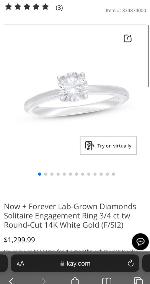 Kay Jewelers Diamond Engagement Ring | eBay