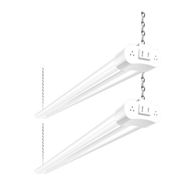 2 Pack 4FT Linkable LED Shop Light for Garage 4400lm 4FT 42W 5000K Daylight L