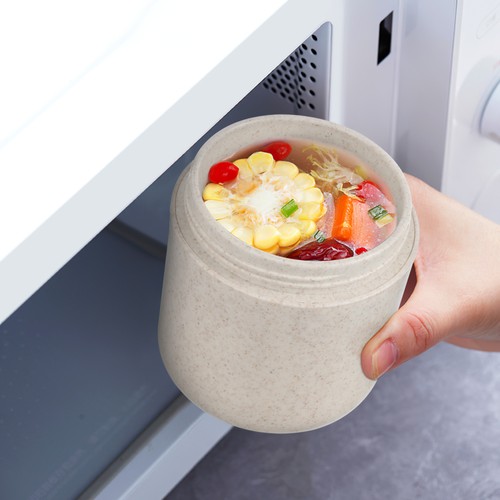  Small Plastic Bottles Cute Portable Water Cup Soup Bowl with Lid - Bild 9 von 10