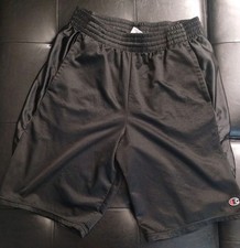 Champion Men's Crossover Short Athletic Mesh Basketball Shorts Black Mens Large