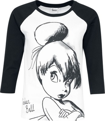 Peter Pan T-Shirt Damen Tinker Bell - Sketch weiß/schwarz
