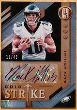 2018 Panini Gold Standard MACK HOLLINS Gold Strike AUTO 19/49 PATRIOTS