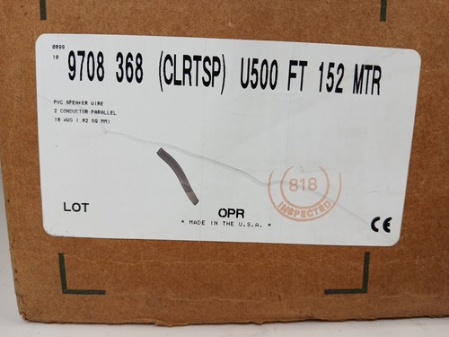 Belden Unreel Wire Cable 9708 368 (CLRTSP) 152 MTR Speaker Wire (2 Boxes ) Read - Picture 9 of 13
