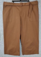Ava  Viv Pants Womens Sz 3X Plus Fit Wide Leg Trouser Power Stretch NWT Brown