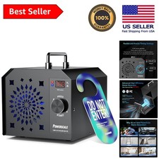 High-Efficiency Ozone Machine: 90,000mg/h Output for Safe Odor Removal - Black
