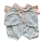 Vintage 80s Coleco Cabbage Patch Kids Preemie Boy Outfit Blue Gingham Clothing