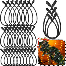 24 Pcs Extra Long Christmas Garland Ties - Reusable Decorative Twist Ties