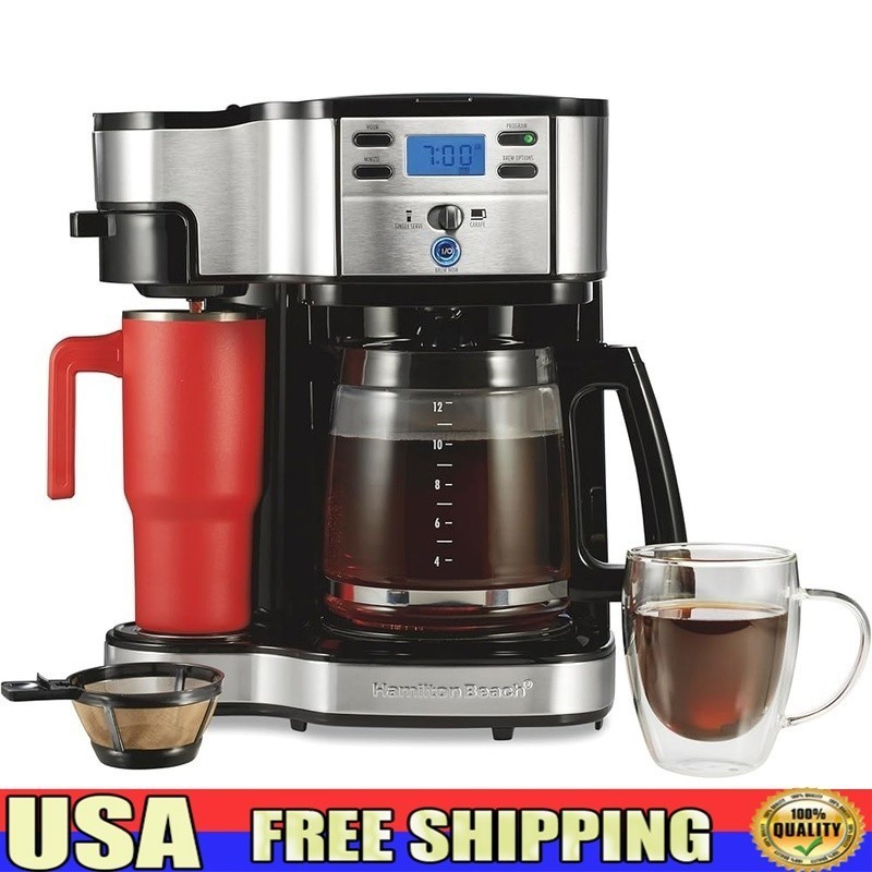 Programmable Auto Pause Dual Reservoirs 14oz 12cup New
